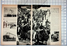 1937 Circus Magazine Article Ringling Bros Fashion Clowns Giraffes Ephemera picture