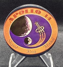 Vintage 1971 Apollo 14 Pin, Astronauts Shepard Roosa Mitchell, NASA, 2” picture