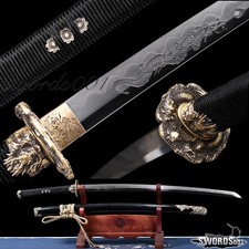Top Graded Clay Tempered Wootz Steel Japanese Samurai Katana Sword Real Hamon picture