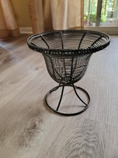 Vintage Twisted Black Wire Urn Vase picture