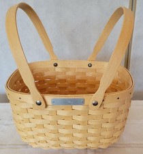 Longaberger Collectors Hand Weaved Basket with 2 Handles 2005 picture