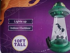 ZPISF 10 FT Hallowee, Party, Outdoor Inflatable UFO Cow Abduction picture