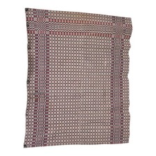 Antique Hand-Loomed  Coverlet Blanket 78