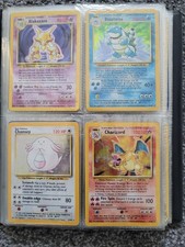 Pokemon Complete Base Set 102/102 Unlimited WOTC with vintage Folder  picture