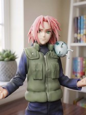NARUTO SHIPPUDEN Sakura Figure Pink Hair Jonin Outfit Statue Katsuyu Slug Model picture