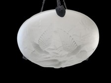 Museum quality Art Deco Glass French Rene Lalique Hanging , Signed . picture