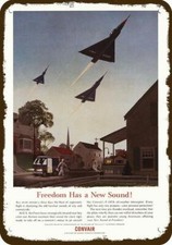 1955 CONVAIR F-102A Air Force Fighter Jet Vnt-Look DECORATIVE REPLICA METAL SIGN picture