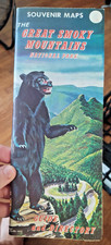 Gorgeous Vtg 1972 Souvenir Map Great Smoky Mountains National Park Unfolds HUGE picture
