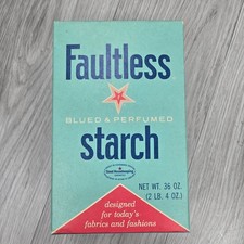 Vintage Faultless Starch 36oz Box Blued Perfumed USA Deadstock 1969 picture