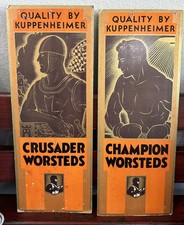 Vtg 1931 Quality by Kuppenheimer Crusader & Boxing Champion Worsted Advertising picture