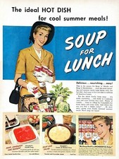 1952 Campbell's Soup  Print The Ideal Hot Dish For Cool Summer Meals picture