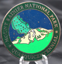 Mount Rainier National Park 125th Anniversary Challenge Coin 1.75