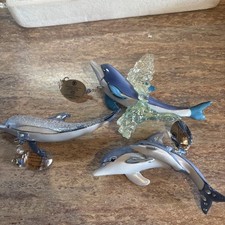 Christian Riese Lassen Jeweled Dolphins Ocean Reflections Set of 3 (#2) NIB picture