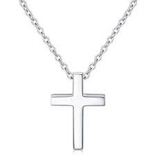 Alphm S925 Sterling Silver Small Cross Pendant Necklace Bracelet Earrings picture