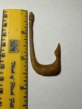 Museum Quality Erie Co. Ohio Bone Fish Hook Barbed Transparent picture