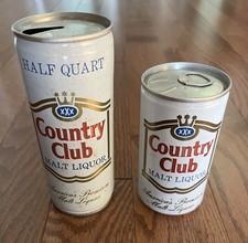 Vintage Country Club Malt Liquor Beer Cans - Lot of 2 picture