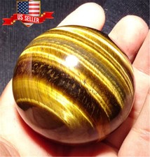 AAAA 40mm Natural Tiger's eye jasper sphere Quartz Crystal Ball Healing US Ship picture