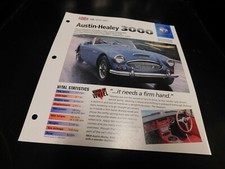 1959-1967 Austin Healey 3000 Spec Sheet Brochure Photo Poster 60 61 62 63 64 65 picture