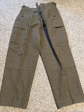 Vintage 1960’s Alois Heiss KG German Wool Field Military 32x30 Trousers Green picture