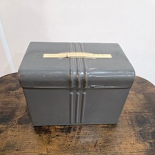 • Vintage 1950s Sunday School Metal Index Card Box VBS Church Youth Activity... picture