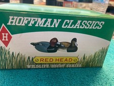 1970's  hoffman classics decanters wildlife decoy series red heads seals intact picture