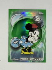 2026 Topps Chrome Disney Minnie Mouse #51 Green Refractor #/99 Card picture