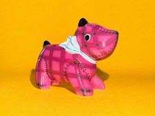 CUTE Vintage Patchwork Quilt Puppy Dog Planter Figurine Japan 1950s Kitsch Napco picture