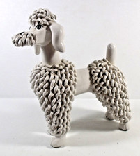 Vintage Mid Century Italian Wide Noodle Spaghetti Standing Poodle Dog Figurine picture