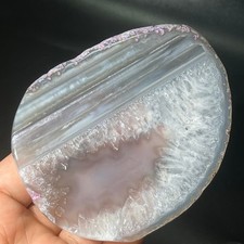 112G Natural Beautiful Agate Geode Druzy Slice Extra Large Gemstone picture