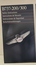USAir Vintage Safety Card  B737-200/300, 1989 picture