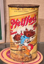 1949 IRTP PFEIFFER'S STEEL FLAT TOP BEER CAN DETROIT MICHIGAN KEGLINED  
