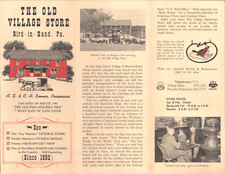 1960s BIRD-IN-HAND, PENNSYLVANIA vintage tourism brochure THE OLD VILLAGE STORE picture