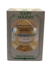 Vtg Harley Davidson Christmas Ornament Surprise Visit 1992 LTD Series J Holidays picture