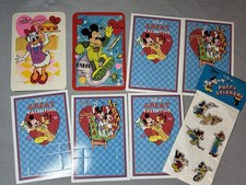 Vintage DISNEY Valentine Day Cards/Postcards Stickers-Unsigned- Estate Find- EUC picture