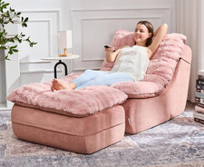 Small Couch Sofa Chaise Lounge Chair Recliner Chair with Footrest | Ergonomic De picture