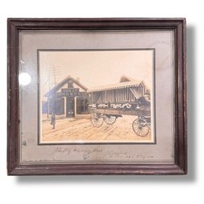 Antique Scranton PA Lumber Yard Photograph Ansley Lumber MFG Co Big Fishing Boat picture