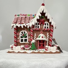 Holiday Time 2024 Clay Dough Lighted Gingerbread Village House Christmas NWT picture