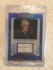 USA president Thomas Jefferson Sally Hemings RELIC Handwritten Word  RARE Card picture