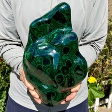 15.3LB TOP Natural Malachite crystal quartz Mineral specimen Reiki gem picture