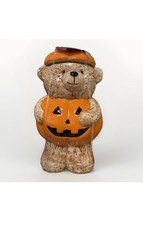 New Halloween Creepy Critters Pumpkin Teddy Bear Cookie Jar 10