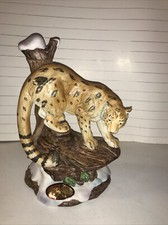 1980 Ezra Brooks Decanter Pakistan Snow Leopard- EMPTY W/ cap picture