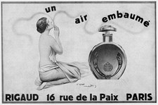 Vintage Miniature Perfume Perfume RIGAUD UN AIR EMBAUME EdT 0.4fl.oz. 12ml 1914 picture