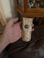 Buck 110 Custom Timber Rattlesnake Skin Knife Sheath picture