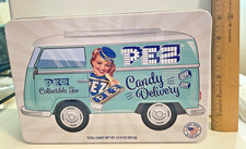 Sealed PEZ Nostalgia Tin w PEZ Boy Dispenser And 40+ Rolls Of Candy picture