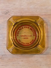 Vintage Village Inn Motel Waupaca Wisconsin Amber Glass Ashtray Roadside picture