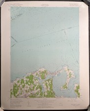 MAP BAYVILLE NY OYSTER BAY LONG ISLAND SOUND CENTRE ISLAND MILL & OAK NECK 1958 picture
