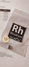Rare 2g Refined Bead Of Pure Rhodium Precious Metal From Nova Elements picture