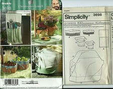 S 3698 sewing pattern Designer BARBEQUE ACCESSORIES sew Christopher Lowell UNCUT picture