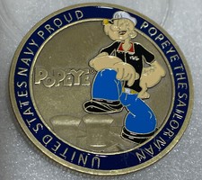 * RARE U.S. NAVY POPEYE THE SAILOR MAN CHALLENGE COIN US Navy Proud picture