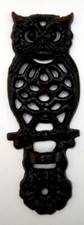 Vintage Cast Iron Owl Black Wall Hanging  picture